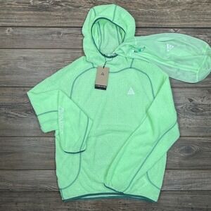 Nike ACG Polartec Fleece Hoodie Wolf Lichen Green Mens Size Small DV9426 376 NEW